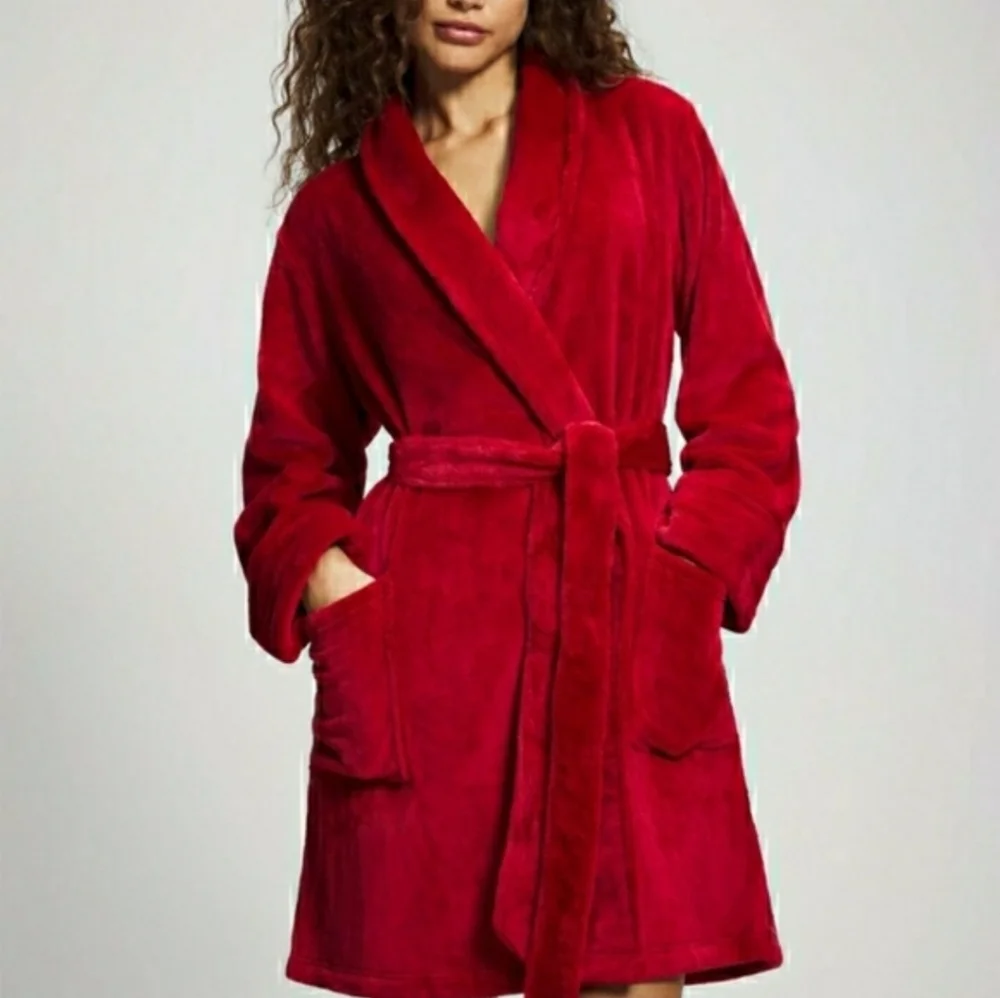 Red Robe Short Soma Luxury Soft Valentine S/M NWT 🥰 RETAIL $84- - Picture 4 of 9